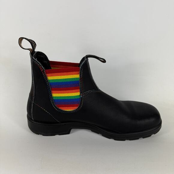 Blundstone 2105 Chelsea Boots Mens 12 Black Leather Round Toe Pull On Ankle - Picture 3 of 10